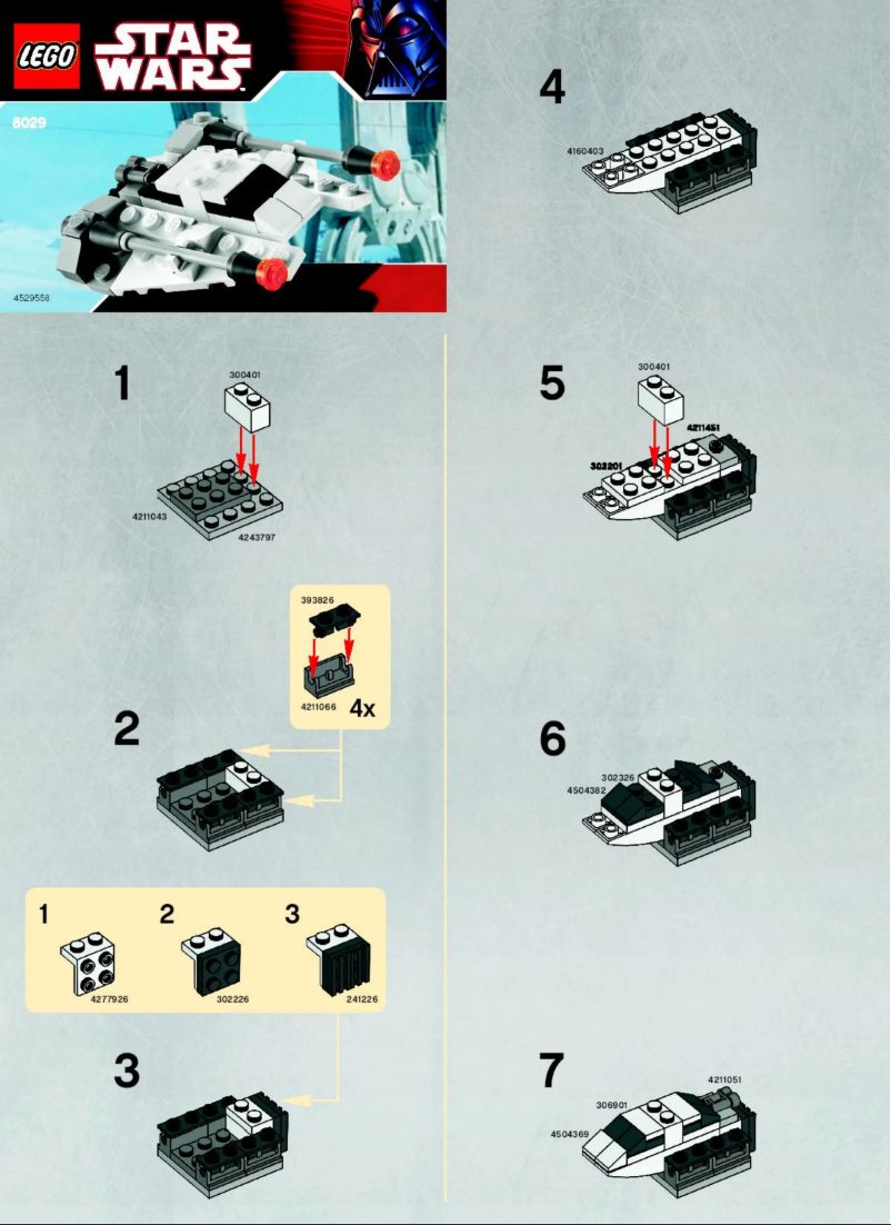 Page 1 de la notice Manuel utilisateur Lego Mini Snowspeeder