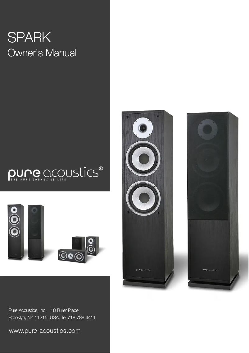 Page 1 de la notice Manuel utilisateur Pure Acoustics Spark