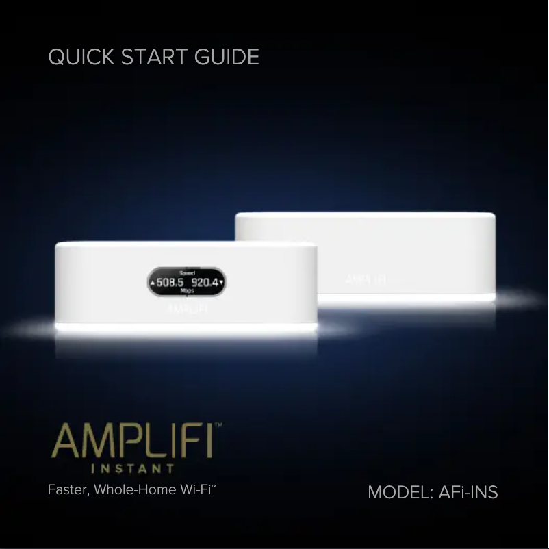 Page 1 de la notice Manuel utilisateur Ubiquiti Networks AmpliFi Instant Router
