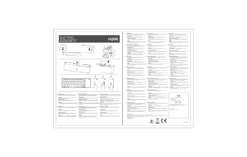 Page 1 de la notice Manuel utilisateur Rapoo E2700