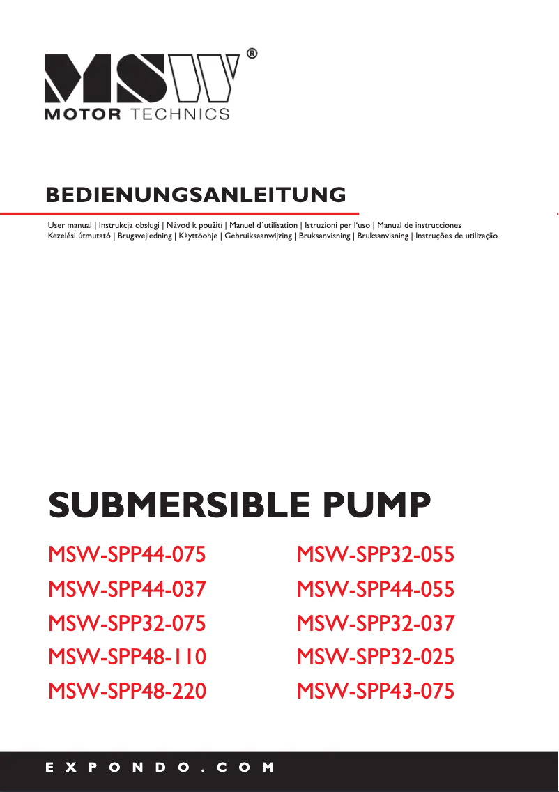 Página 1 del manual Manual de usuario MSW MSW-SPP48-220