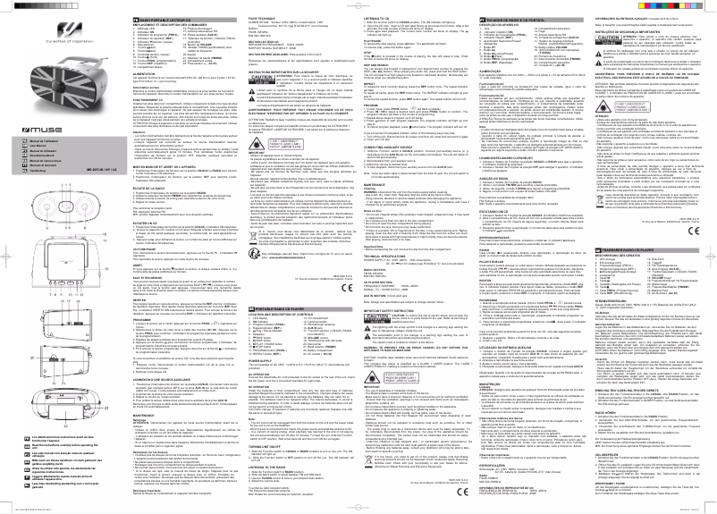 Page 1 de la notice Manuel utilisateur Muse MD-205UK