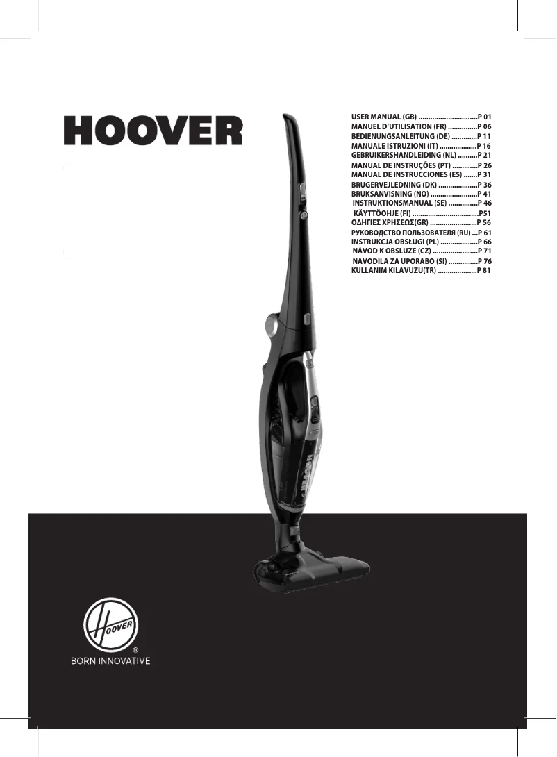 Página 1 del manual Manual de usuario Hoover Freejet Evo FE18ALI 011