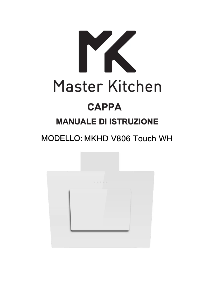 Page 1 de la notice Manuel utilisateur Master Kitchen MKHD V806 TOUCH WH