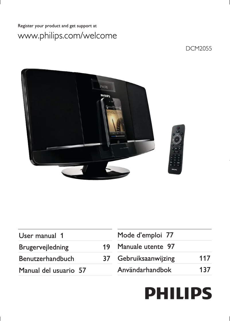 Page 1 of the manual User Manual Philips DCM2055
