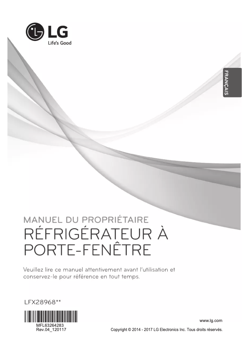 Page 1 de la notice Manuel utilisateur LG LFX28968ST