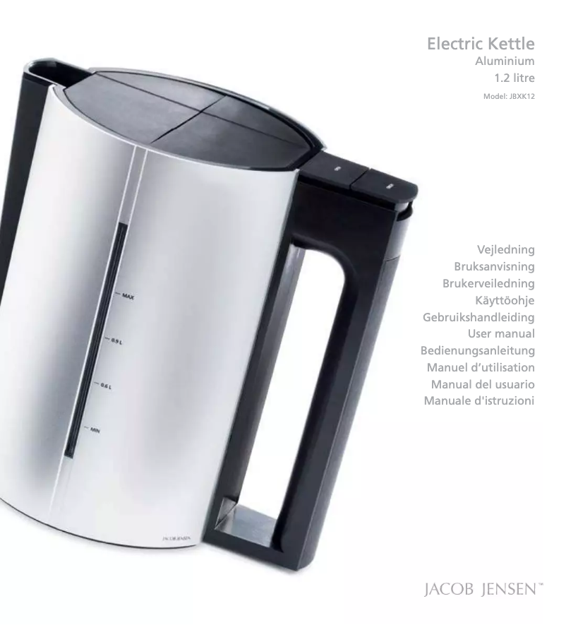 Page 1 de la notice Manuel utilisateur Jacob Jensen JBXK12