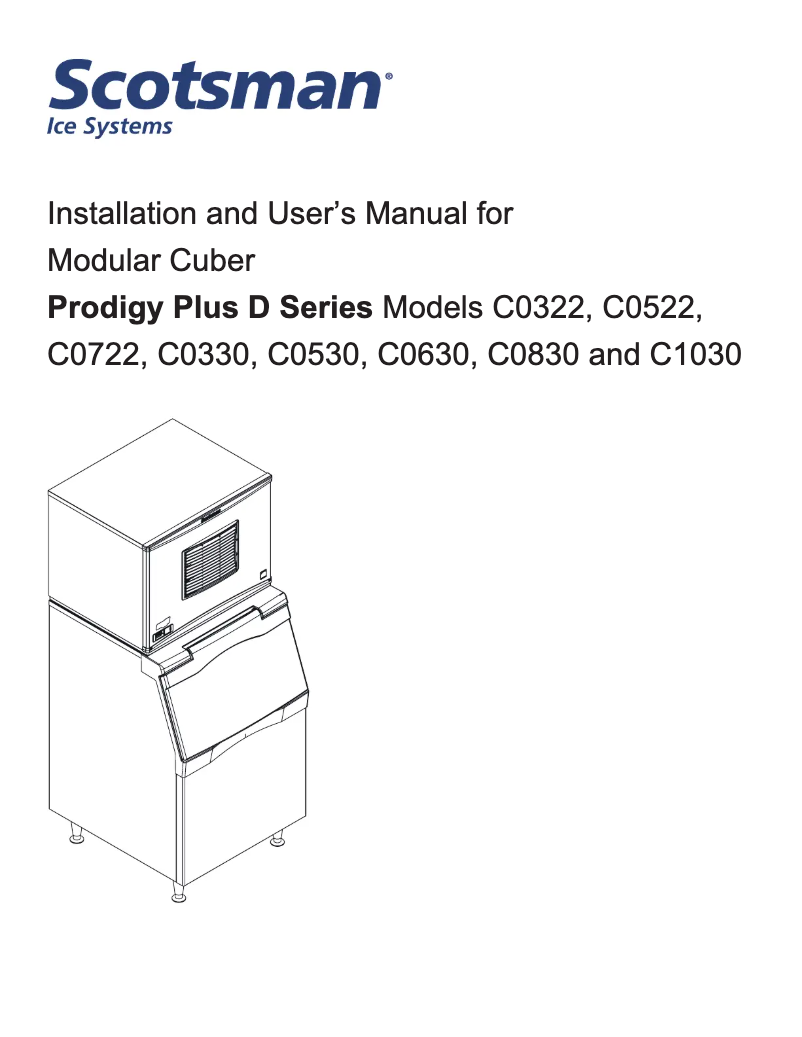 Página 1 del manual Manual de usuario Scotsman C0722-D