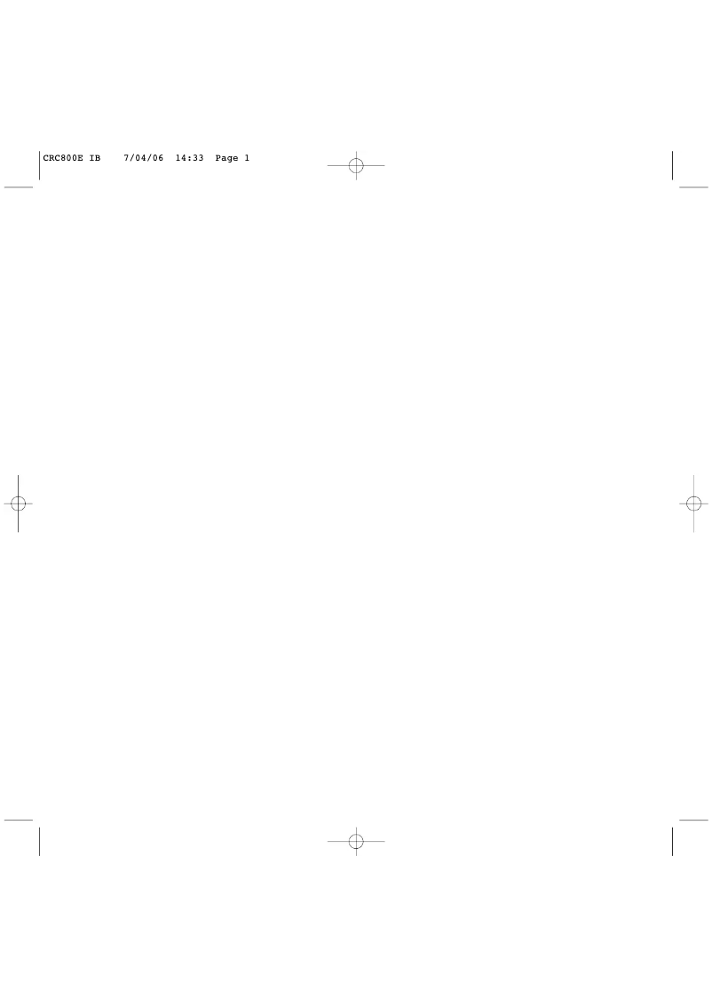 Página 1 del manual Manual de usuario Cuisinart CRC-800