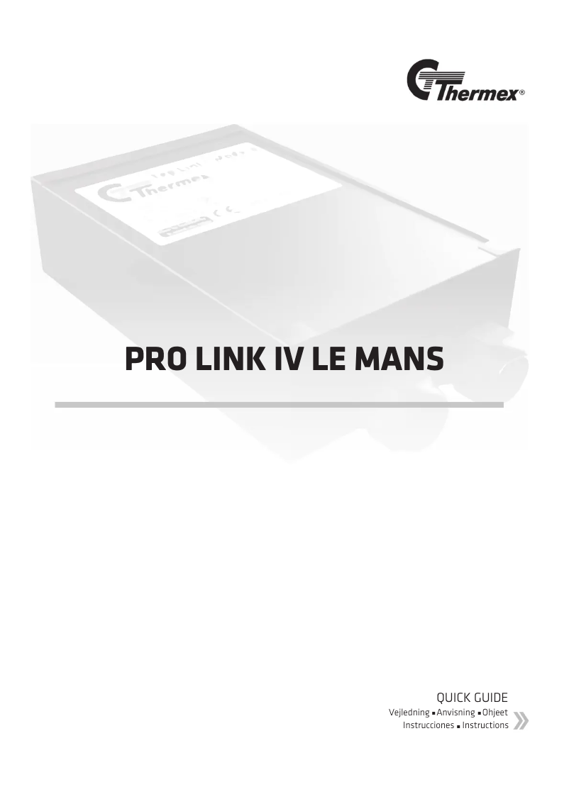 Page 1 de la notice Manuel utilisateur Thermex Pro Link