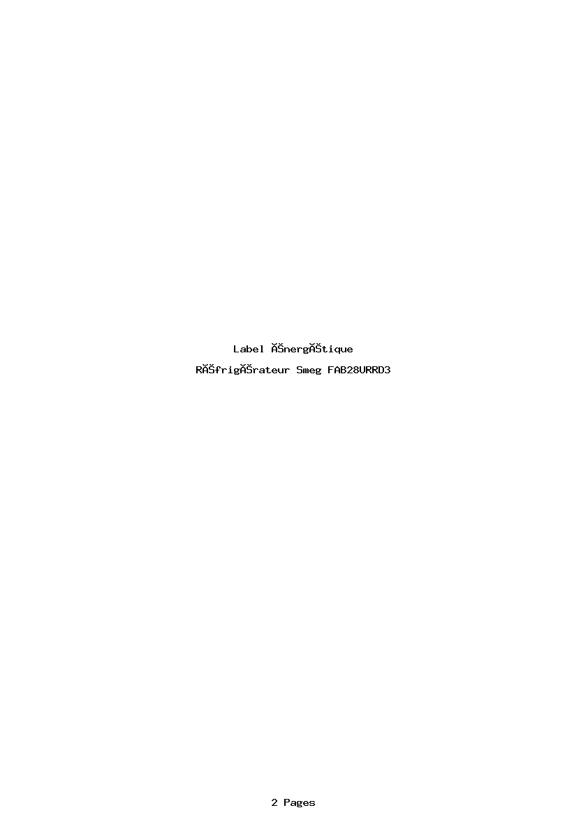 Image de la première page du manuel de l'appareil FAB28URRD3