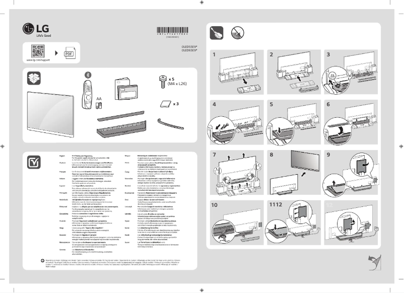 Page 1 de la notice Guide d'installation LG OLED65E97LA