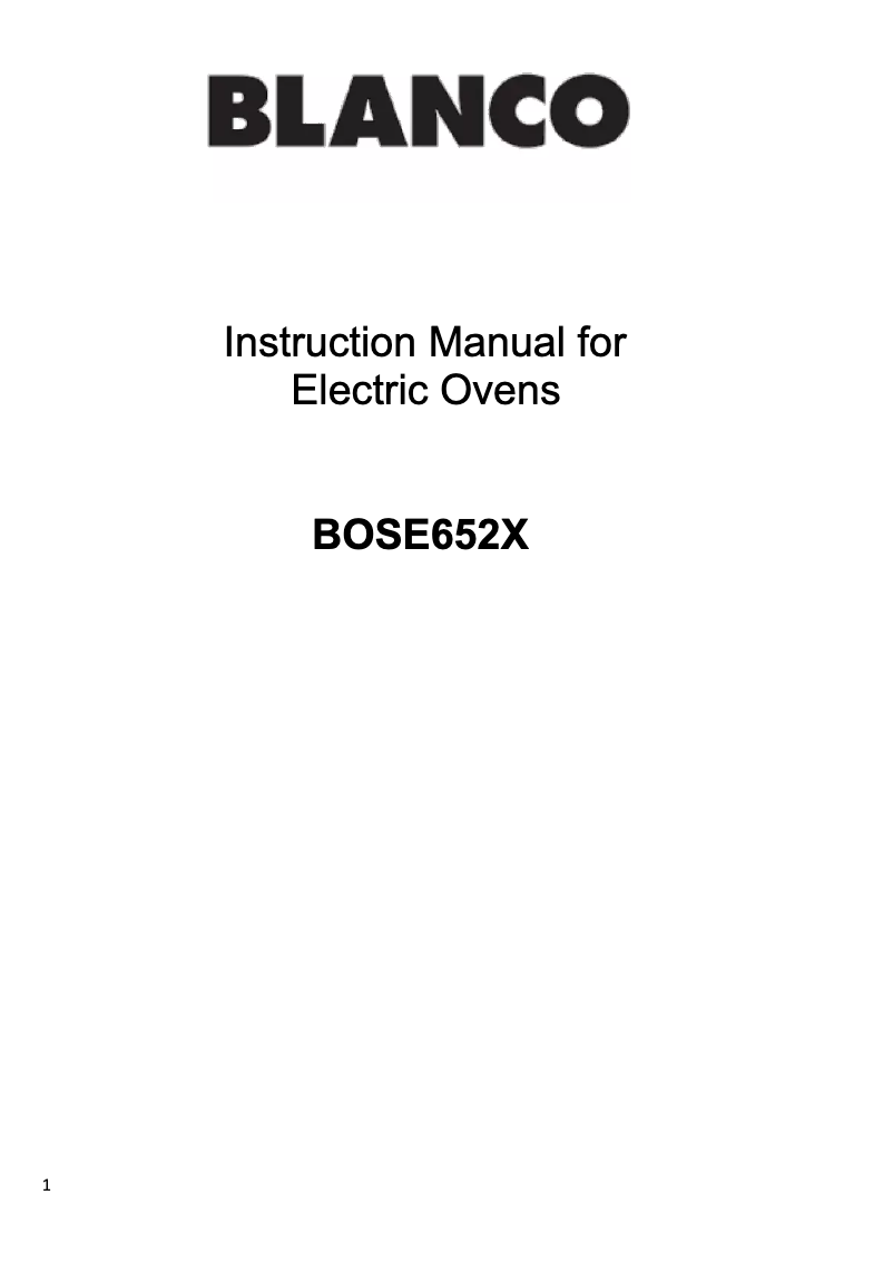 Page 1 de la notice Manuel utilisateur BLANCO BOSE652X
