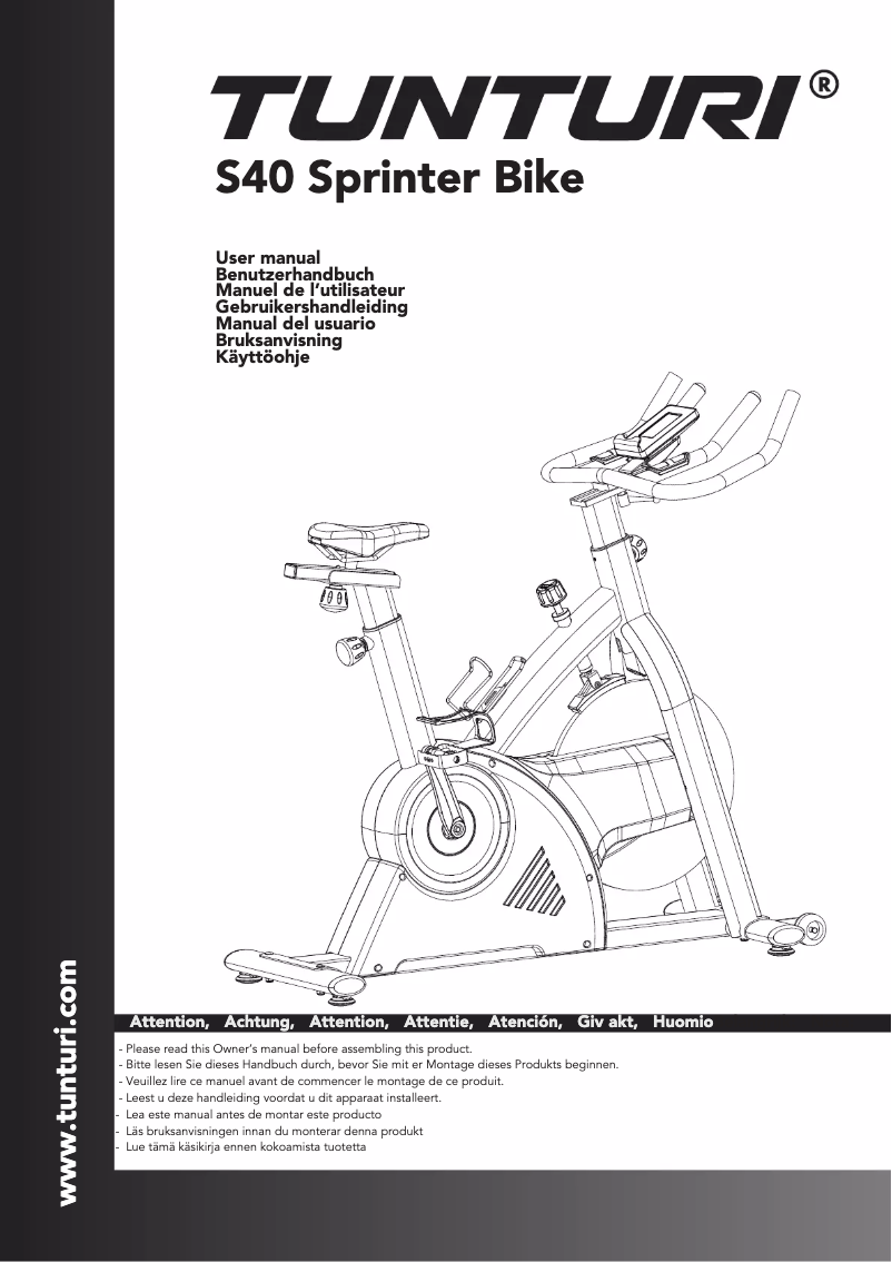 Page 1 de la notice Manuel utilisateur Tunturi Competence S40