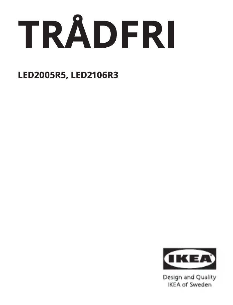 Page 1 de la notice Manuel utilisateur Ikea TRÅDFRI 105.475.61