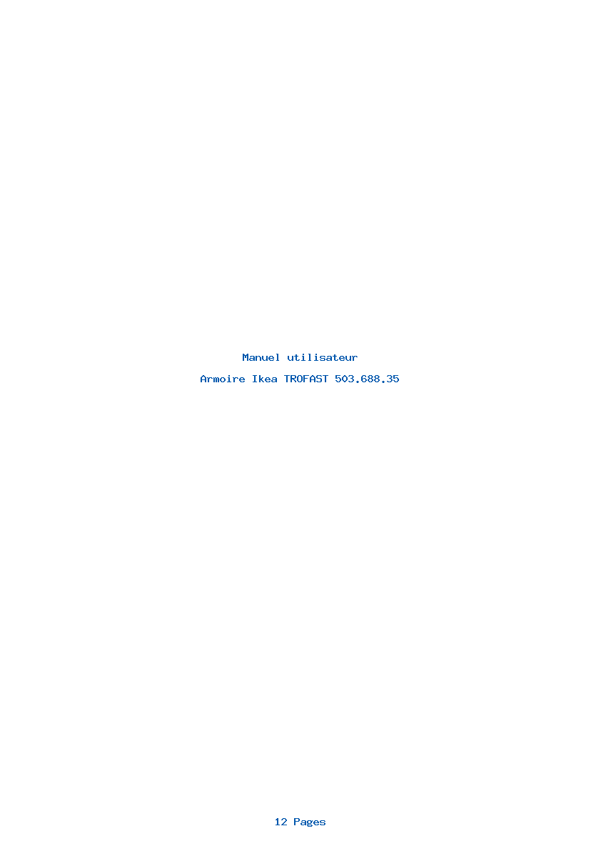 Page 1 de la notice Manuel utilisateur Ikea TROFAST 503.688.35