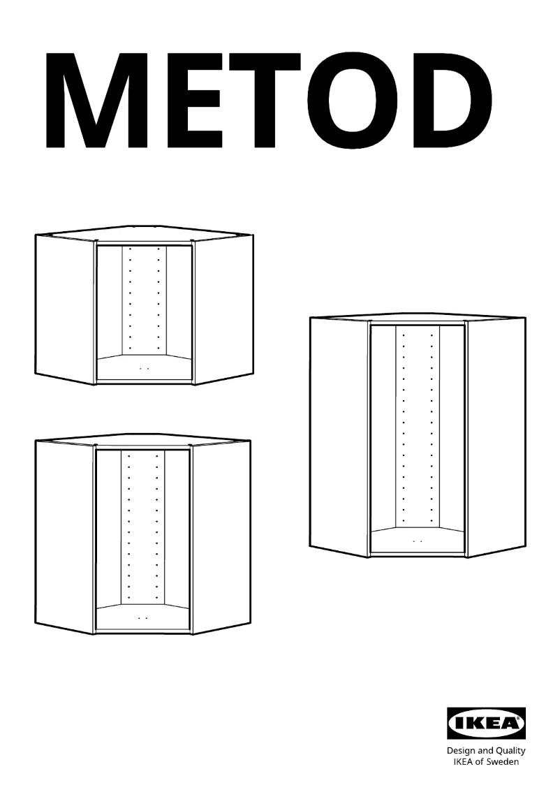 Page 1 de la notice Manuel utilisateur Ikea METOD 402.709.81
