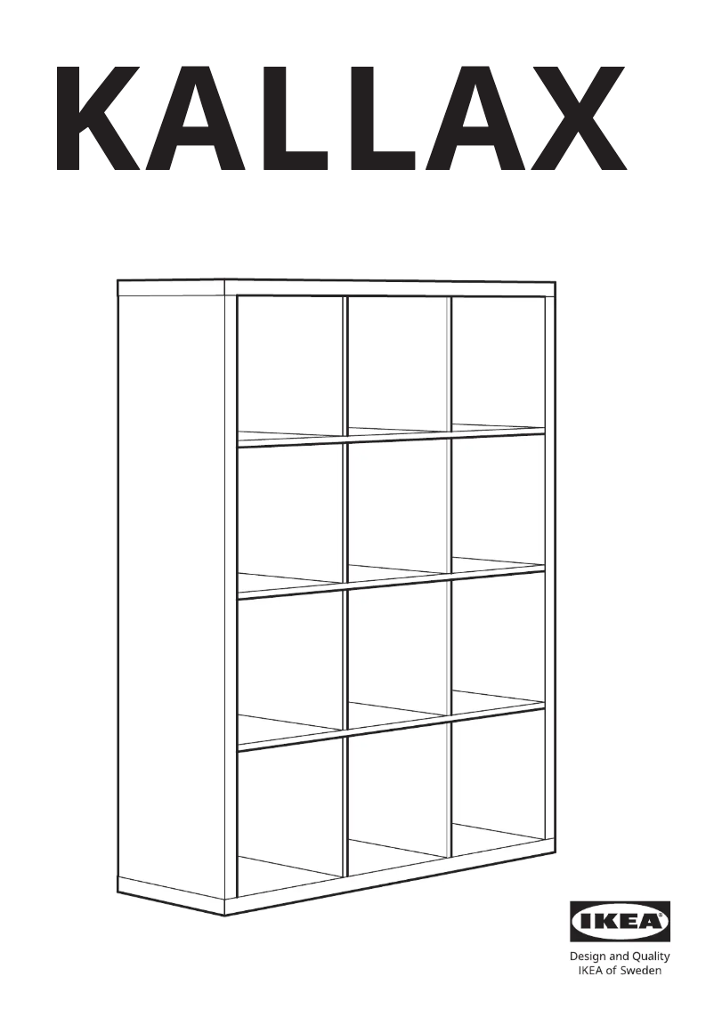 Page 1 de la notice Manuel utilisateur Ikea KALLAX 404.099.35