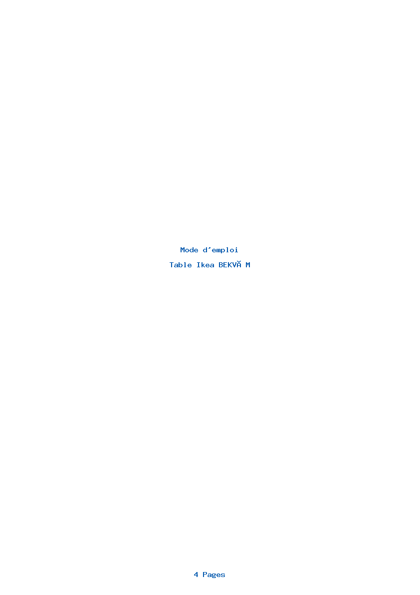 Page 1 de la notice Mode d'emploi Ikea BEKVÄM