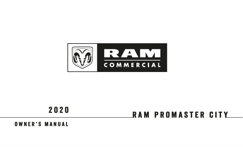 Página 1 del manual Manual de usuario Renault ProMaster City (2020)