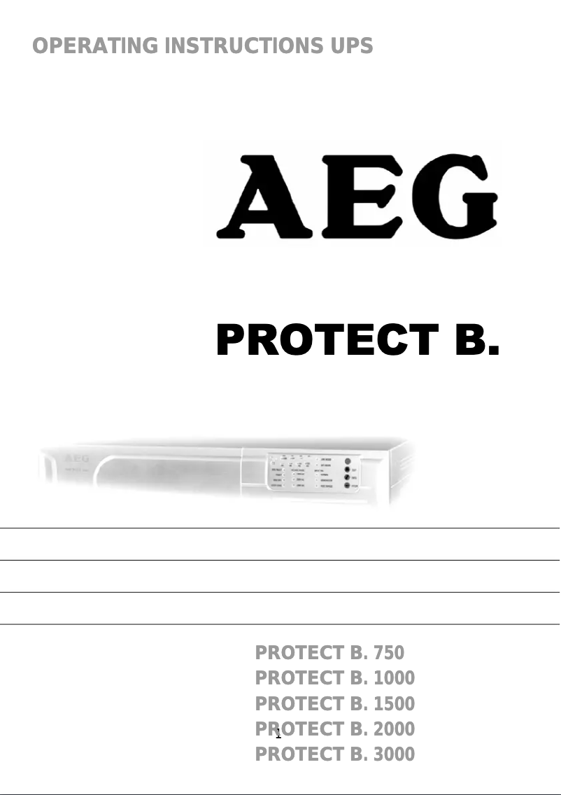Página 1 del manual Manual de usuario AEG Protect B. 1500 VA
