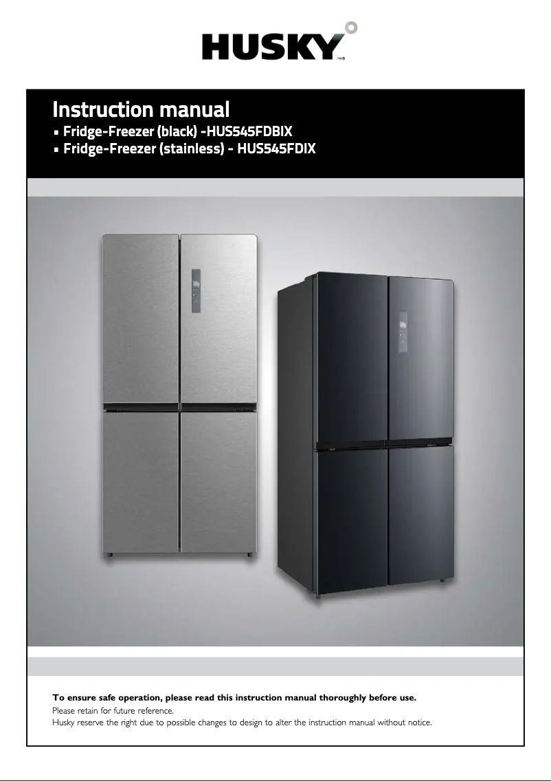 Page 1 de la notice Manuel utilisateur Husky HUS-545FDBIX