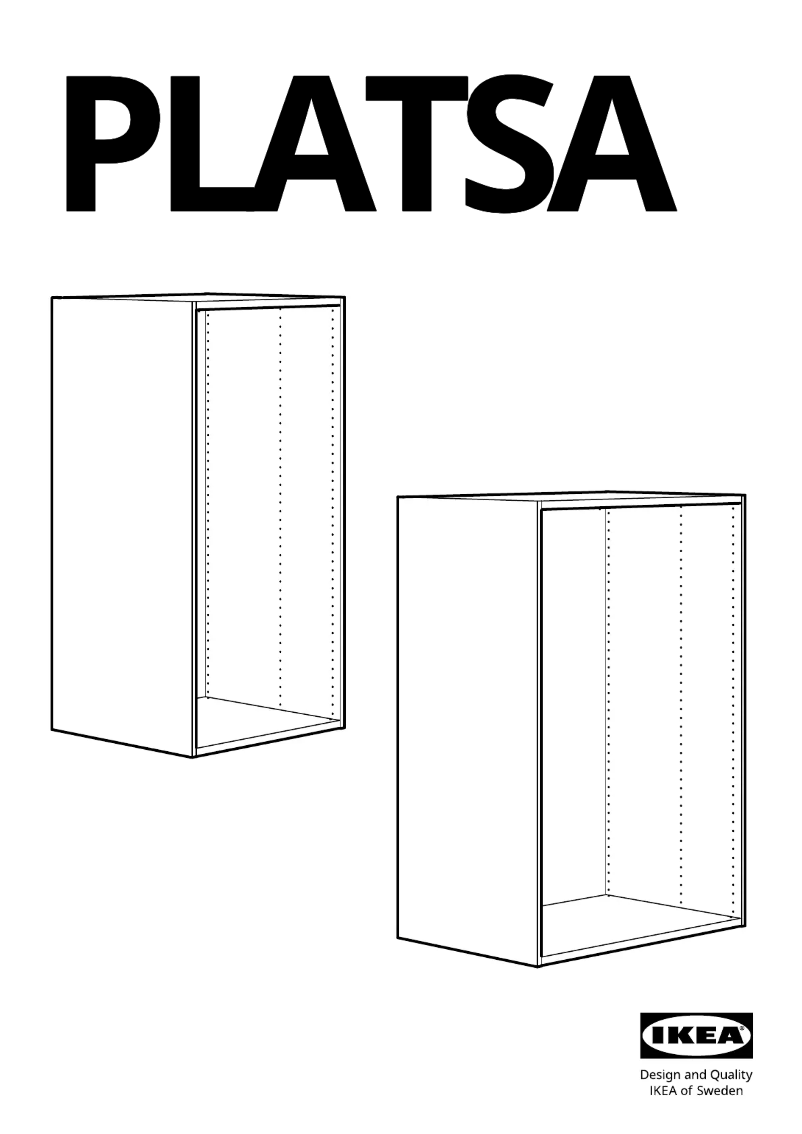 Page 1 de la notice Manuel utilisateur Ikea PLATSA 603.862.59
