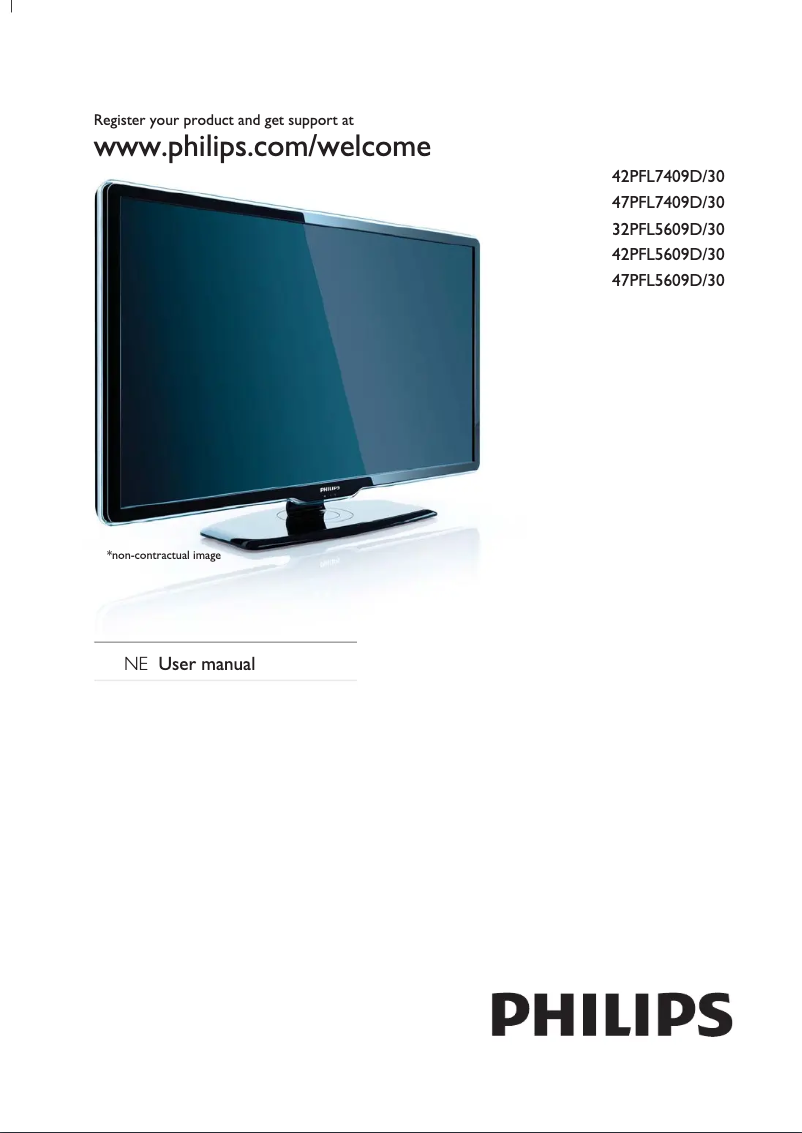 Page 1 of the manual User Manual Philips 42PFL7409D