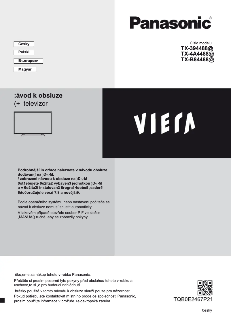 Page 1 de la notice Manuel utilisateur Panasonic Viera TX-42A400E