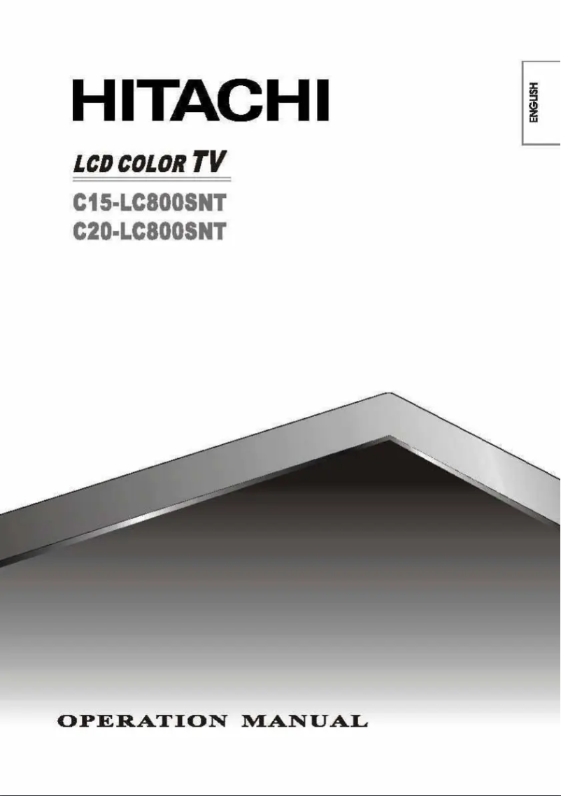 Página 1 del manual Manual de usuario Hitachi C20-LC800SNT