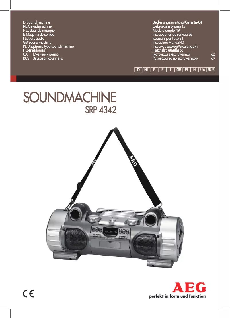 Page 1 de la notice Manuel utilisateur AEG SRP 4342