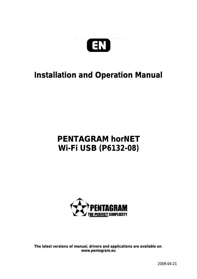 Página 1 del manual Manual de usuario Pentagram P 6132-08