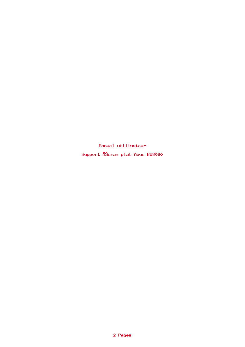 Page 1 de la notice Manuel utilisateur Abus BW8060