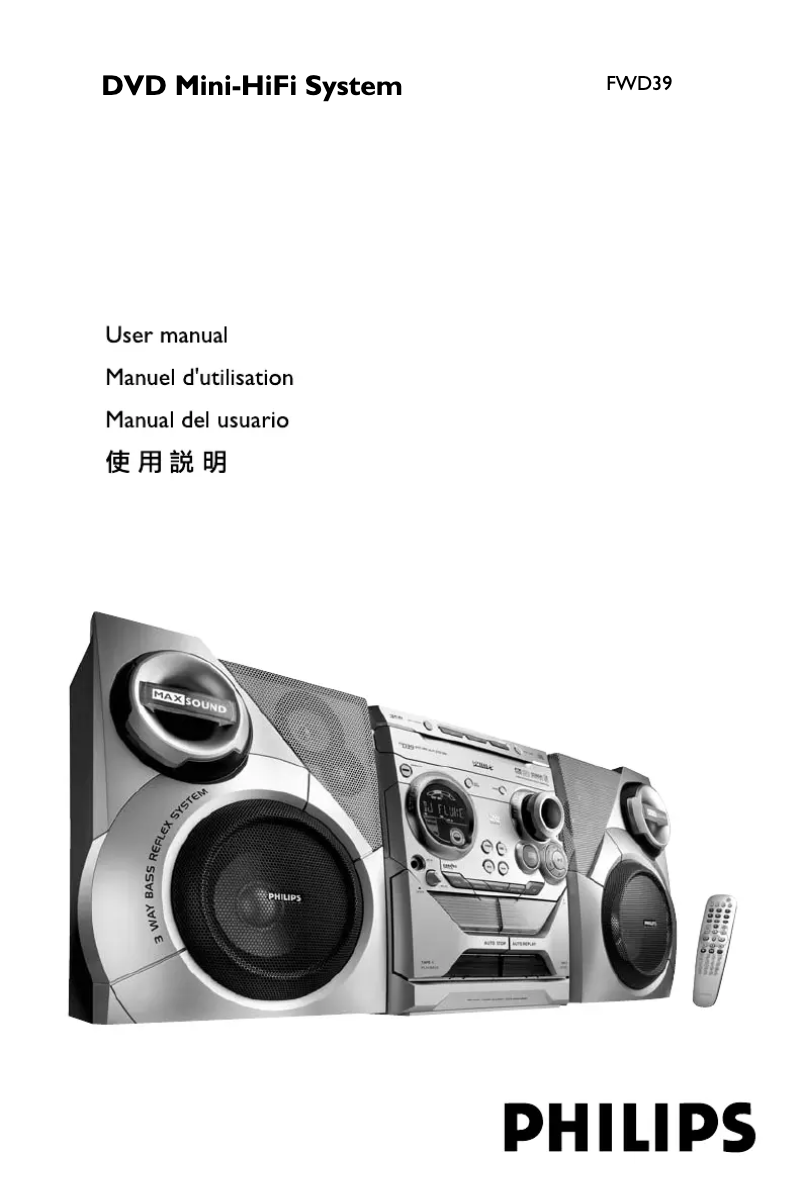 Page 1 de la notice Manuel utilisateur Philips FWD39