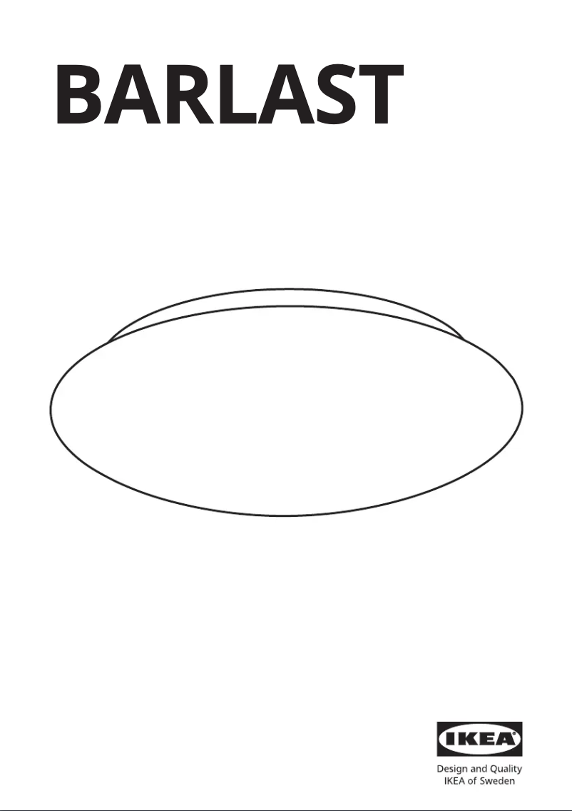 Page 1 de la notice Manuel utilisateur Ikea BARLAST 204.980.13