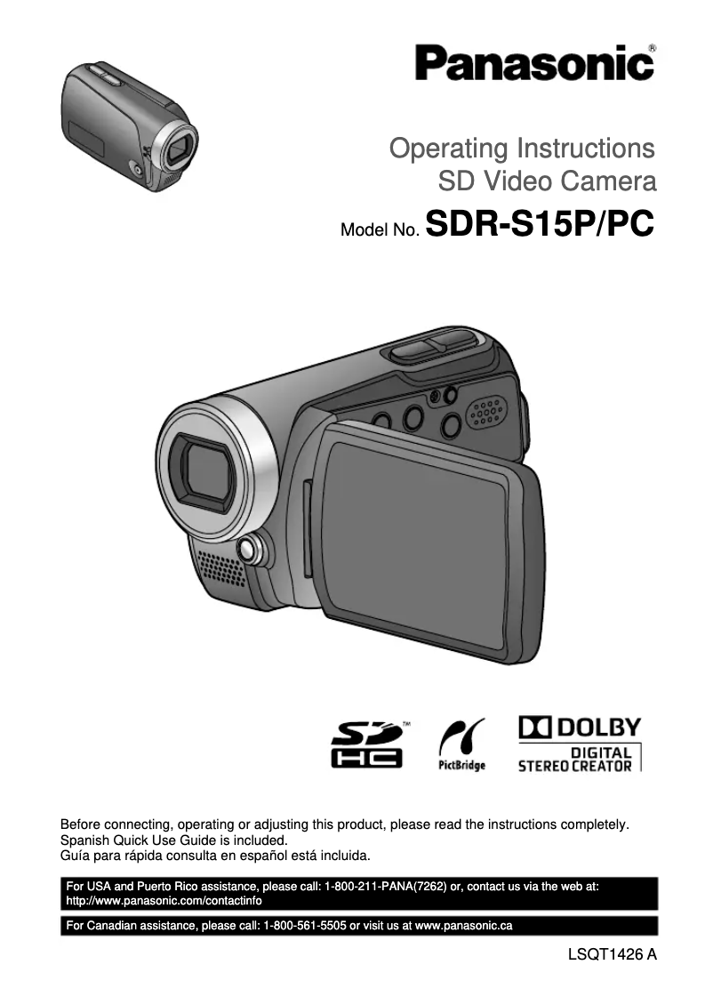Página 1 del manual Manual de usuario Panasonic SDR-S15