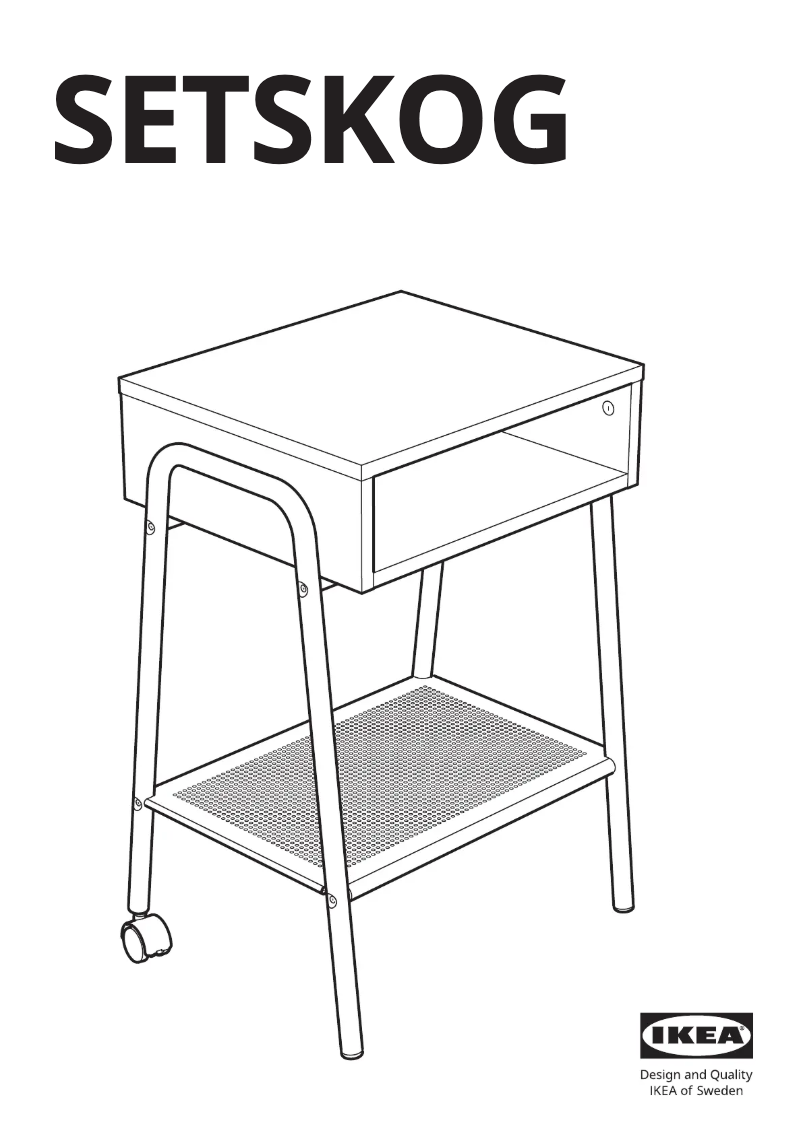 Page 1 de la notice Manuel utilisateur Ikea SETSKOG 005.769.45