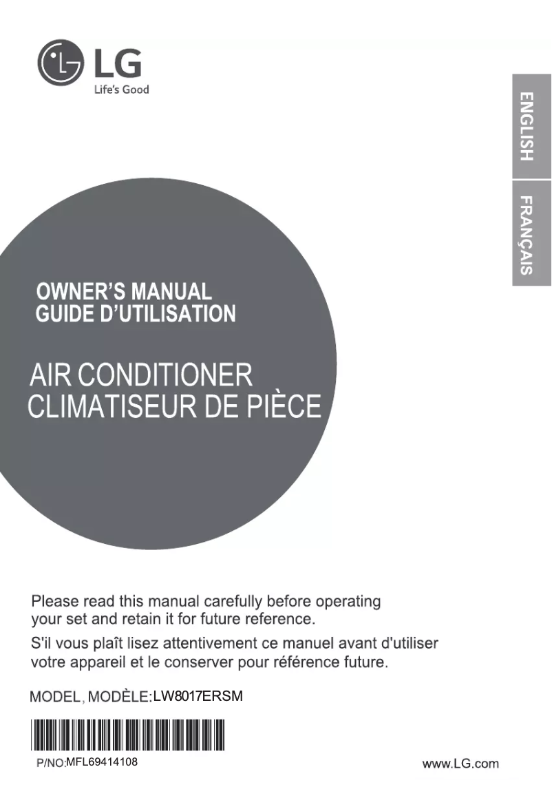 Page 1 de la notice Manuel utilisateur LG LW8017ERSM