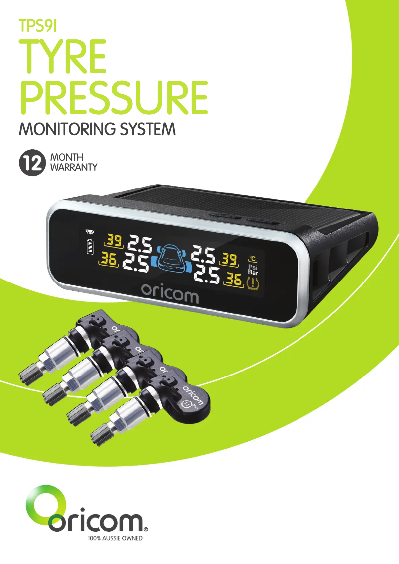 Page 1 de la notice Manuel utilisateur Oricom TPS9I