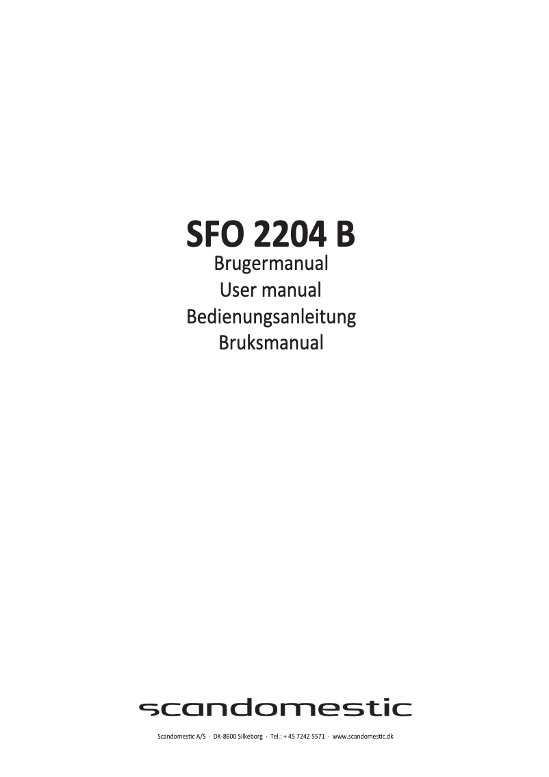 Page 1 of the manual User Manual Scandomestic SFO 2204 B