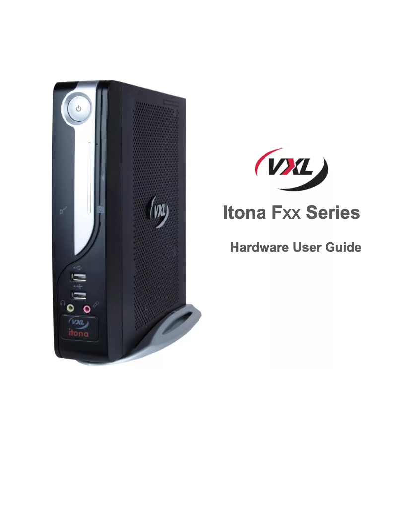 Page 1 de la notice Manuel utilisateur VXL Itona F64