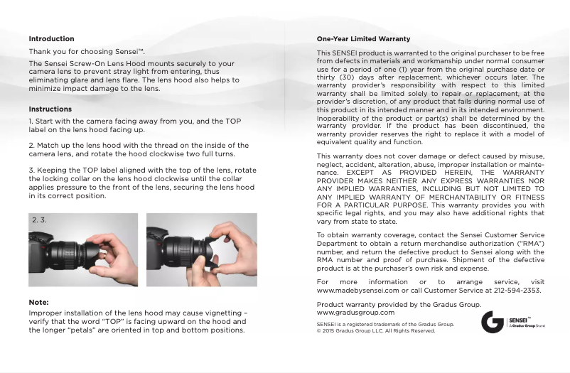 Page 1 de la notice Manuel utilisateur Sensei LHSC-82