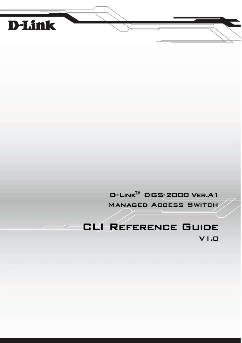 Page 1 de la notice Manuel utilisateur D-Link DGS-2000