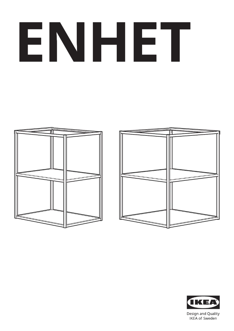 Page 1 de la notice Manuel utilisateur Ikea ENHET 205.144.52