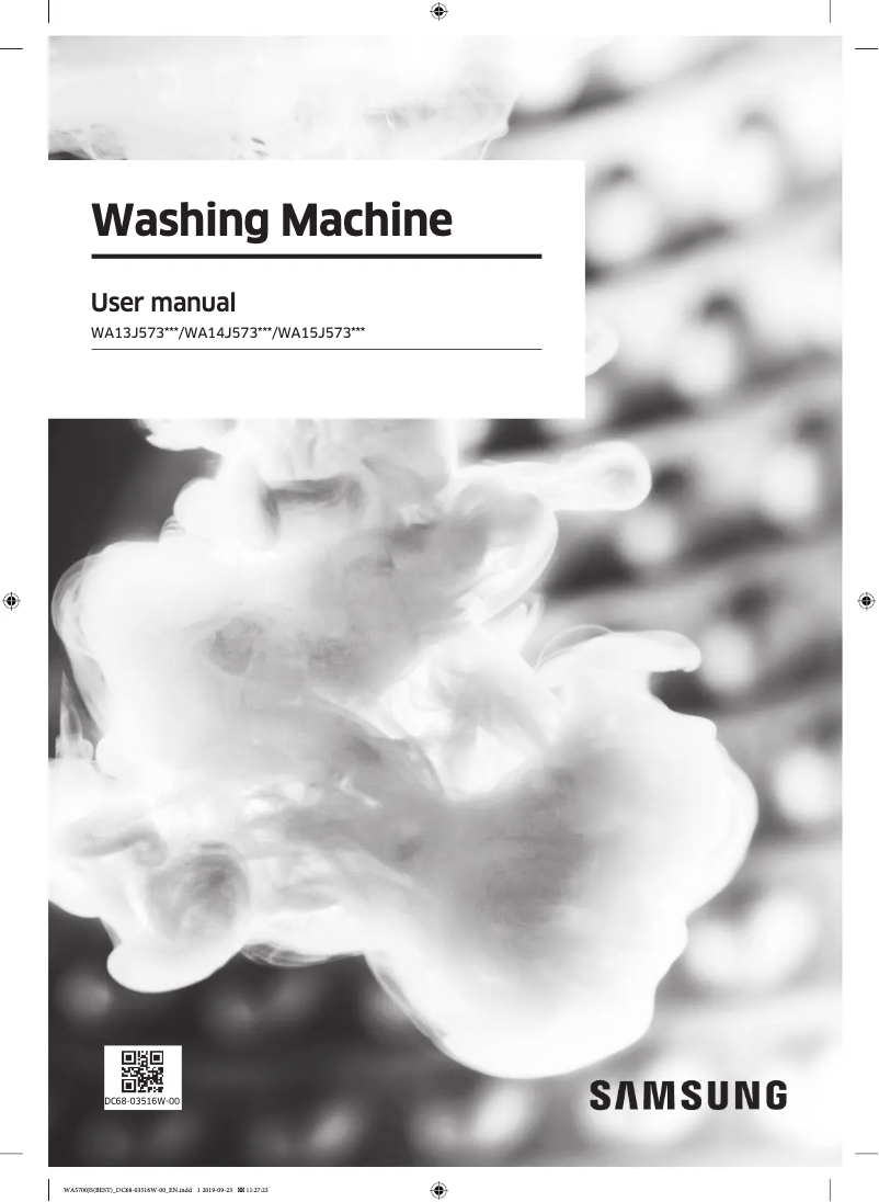 Página 1 del manual Manual de usuario Samsung WA15J5730SS