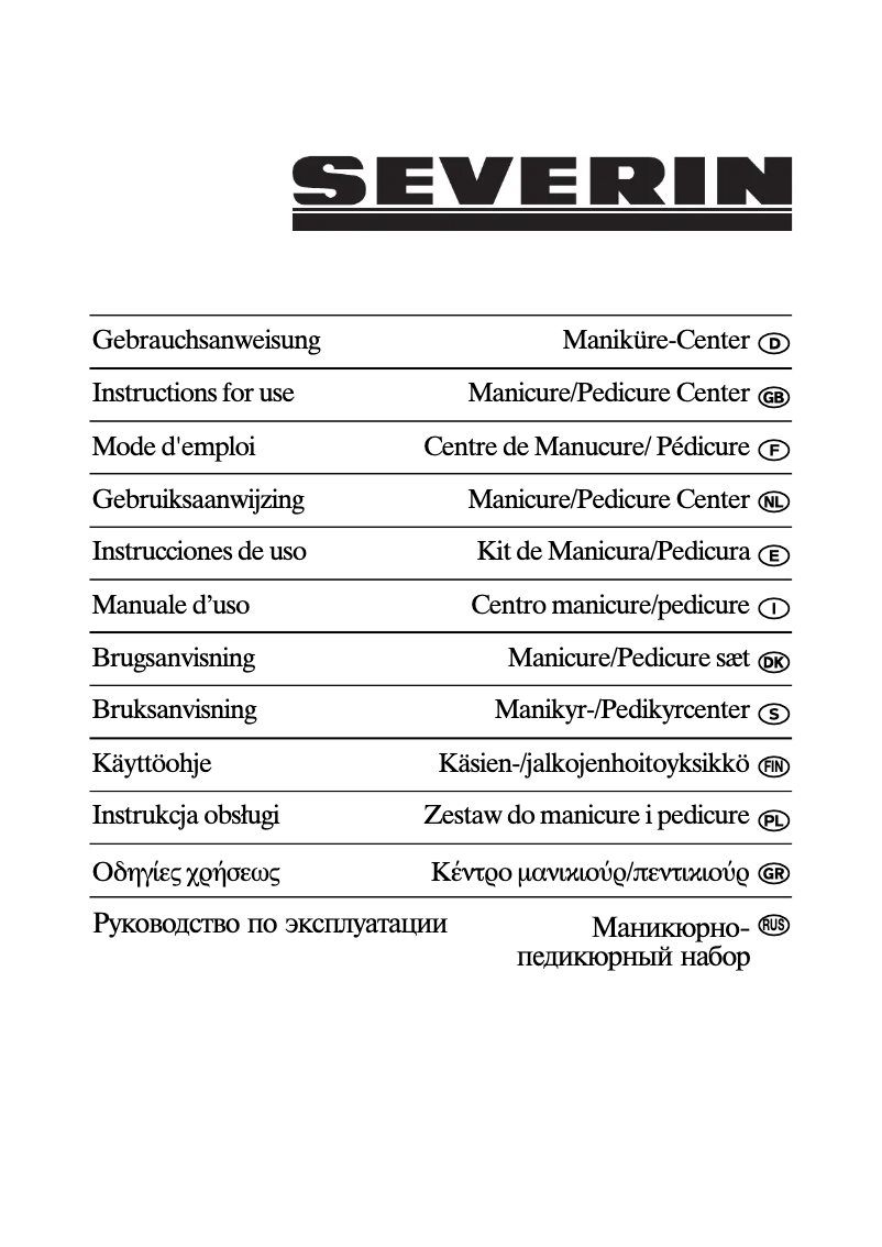 Page 1 de la notice Manuel utilisateur Severin HG 7711