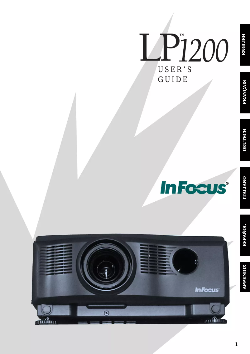Page 1 de la notice Manuel utilisateur InFocus LP1200