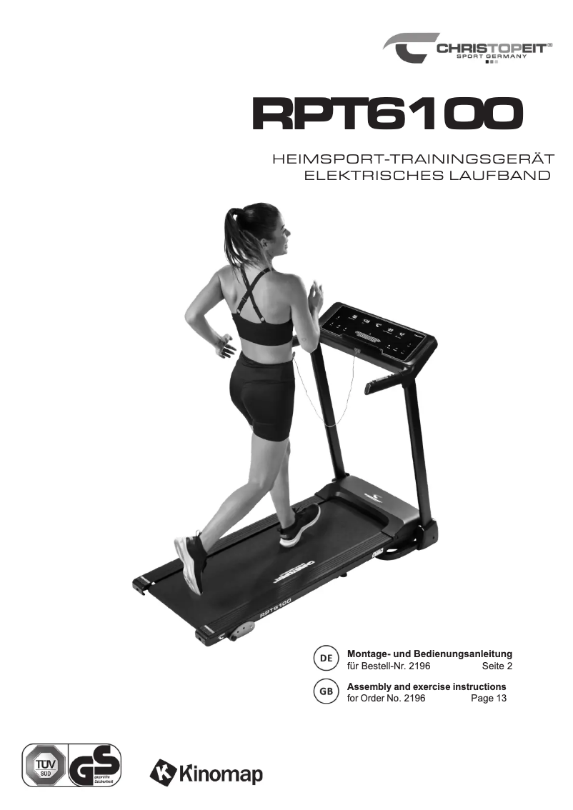 Page 1 de la notice Manuel utilisateur Christopeit RPT 6100