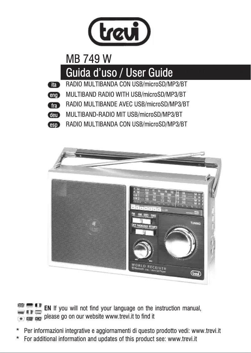 Página 1 del manual Manual de usuario Trevi MB 749 W