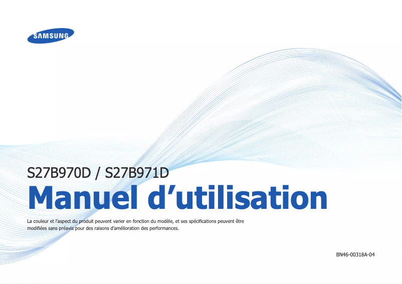 Page 1 de la notice Manuel utilisateur Samsung SyncMaster S27B970D